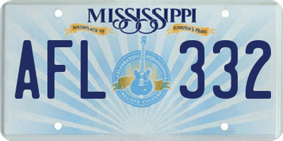 MS license plate AFL332