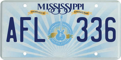 MS license plate AFL336