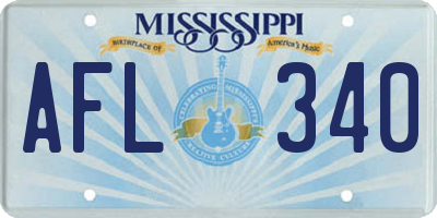 MS license plate AFL340