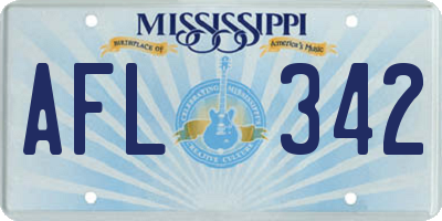 MS license plate AFL342