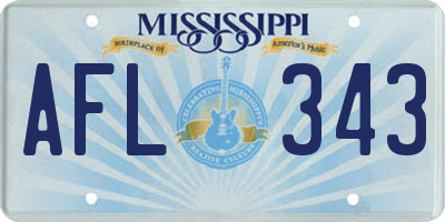 MS license plate AFL343