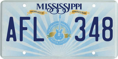 MS license plate AFL348