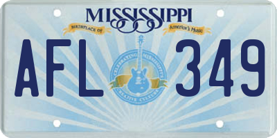 MS license plate AFL349