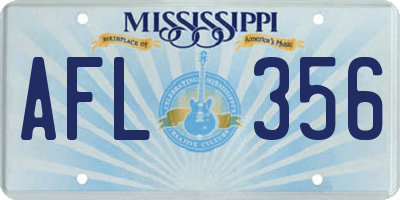 MS license plate AFL356