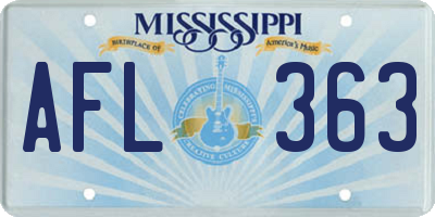 MS license plate AFL363