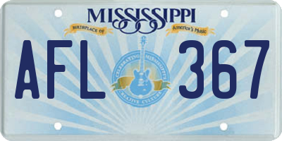 MS license plate AFL367
