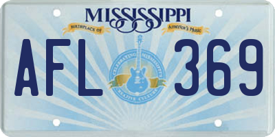 MS license plate AFL369
