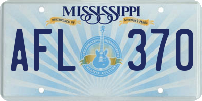 MS license plate AFL370