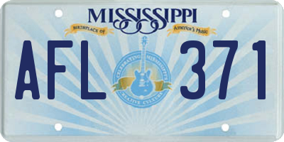 MS license plate AFL371