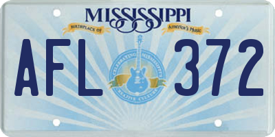 MS license plate AFL372