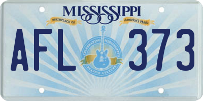 MS license plate AFL373