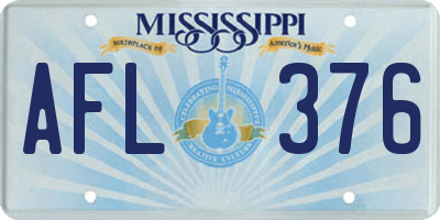 MS license plate AFL376