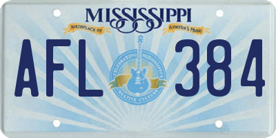 MS license plate AFL384