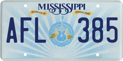 MS license plate AFL385
