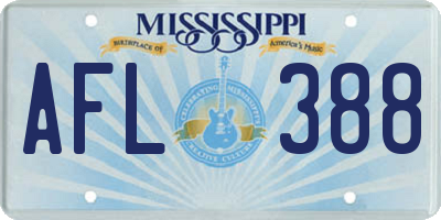 MS license plate AFL388