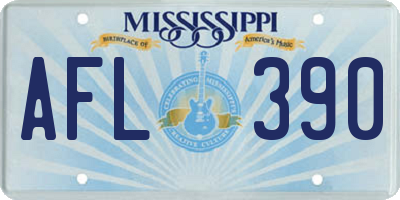 MS license plate AFL390