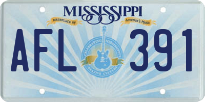 MS license plate AFL391