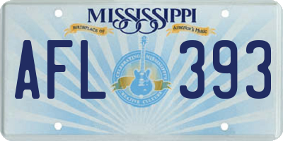 MS license plate AFL393