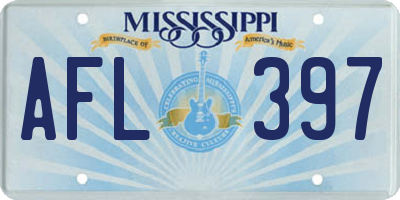MS license plate AFL397