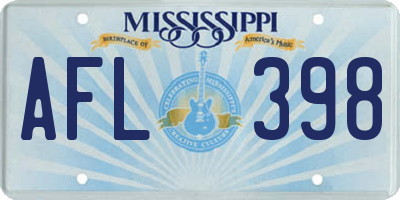 MS license plate AFL398