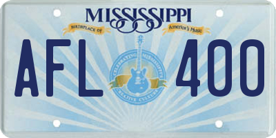 MS license plate AFL400