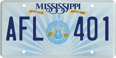 MS license plate AFL401