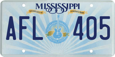 MS license plate AFL405