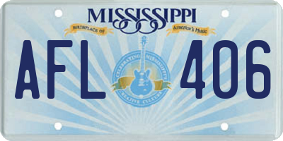 MS license plate AFL406
