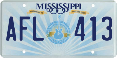 MS license plate AFL413