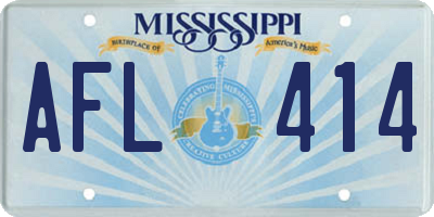 MS license plate AFL414