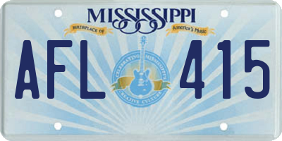 MS license plate AFL415