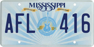 MS license plate AFL416