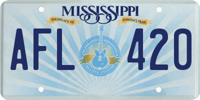 MS license plate AFL420