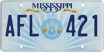 MS license plate AFL421