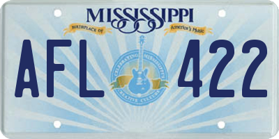 MS license plate AFL422