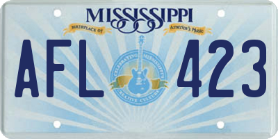 MS license plate AFL423