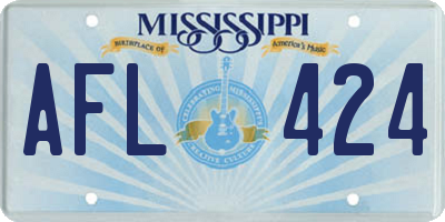 MS license plate AFL424