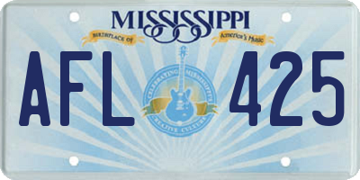 MS license plate AFL425