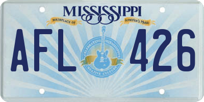 MS license plate AFL426