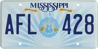 MS license plate AFL428