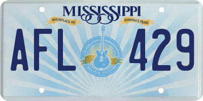 MS license plate AFL429