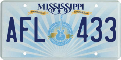 MS license plate AFL433