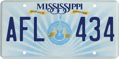 MS license plate AFL434