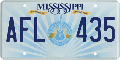 MS license plate AFL435