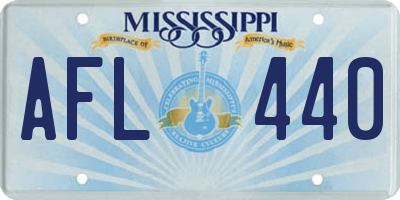MS license plate AFL440