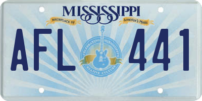 MS license plate AFL441