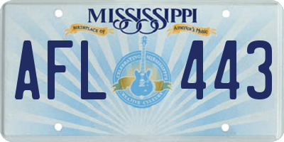 MS license plate AFL443