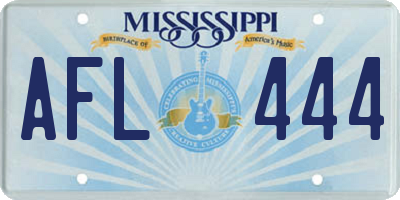 MS license plate AFL444