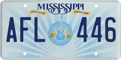 MS license plate AFL446