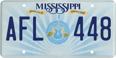 MS license plate AFL448